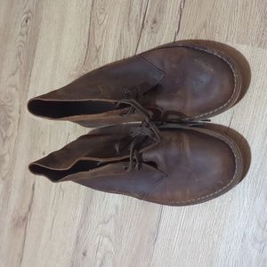 Clarks Originals Chukka Boots Mens Size 8.5 Brown Dessert Leather Lace Up